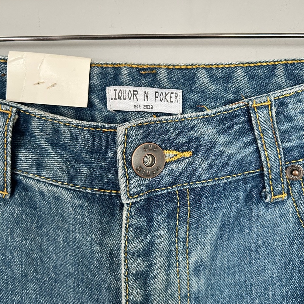 NEW CHASKA INDIGO RIPPED BOYFRIEND JEANS - Picture 2 of 5